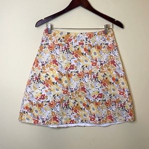 Express Floral Multicolor A-Line Mini Skirt Size 2